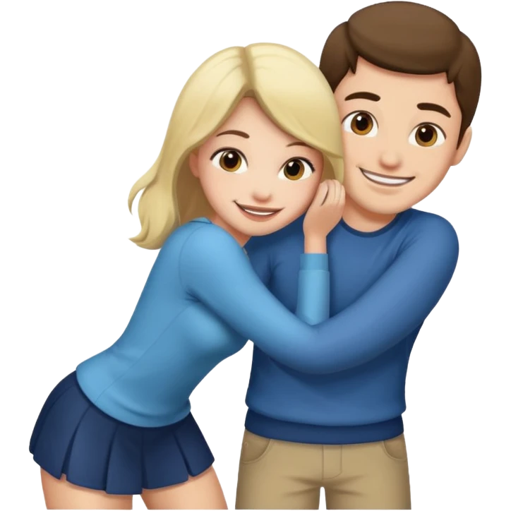 Girl bending over infront of guy emoji