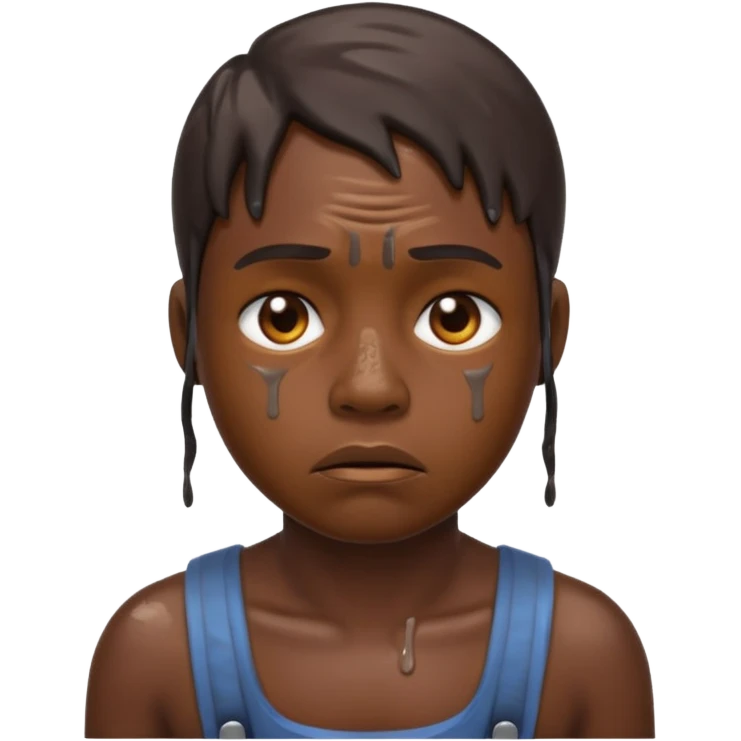 Emoji portrait of a mine slave emoji
