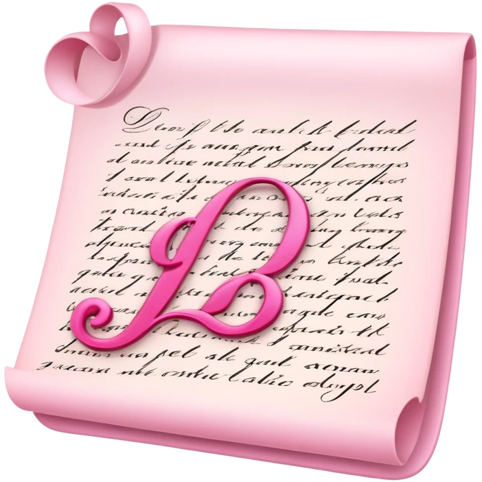 Pink romantic letter emoji