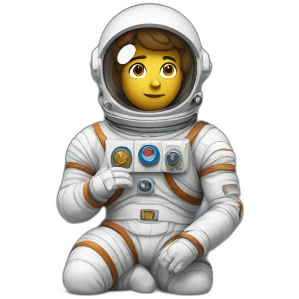 astronaut as a greek statue emoji