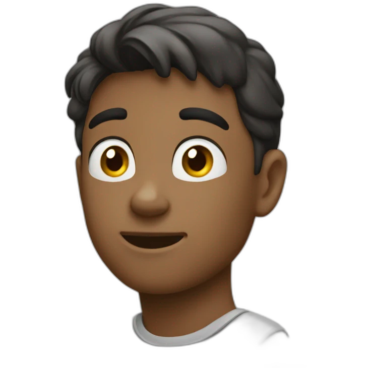 A Boy Thinking His Dream emoji