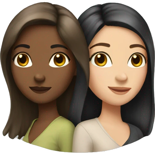 Three girl friends  emoji