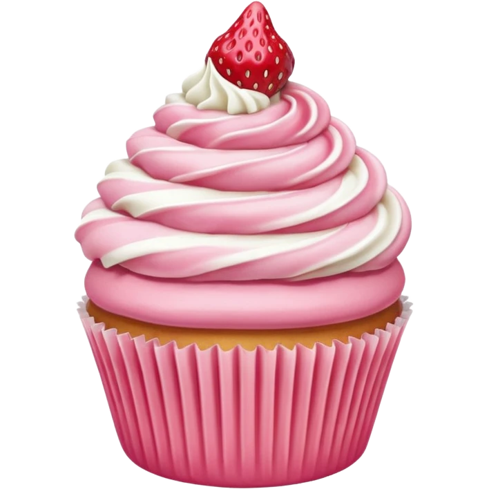 strawberry vanila cupcake emoji