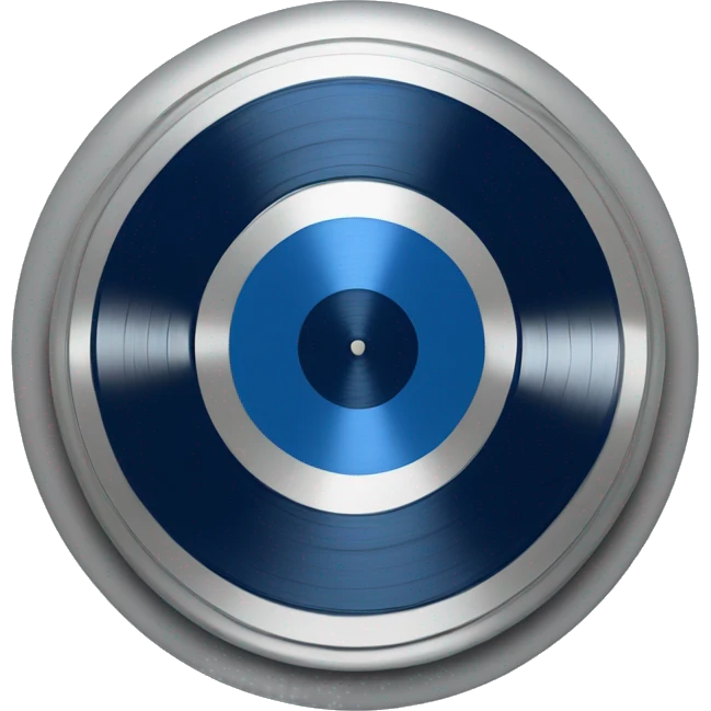 vinyl record dark blue color emoji