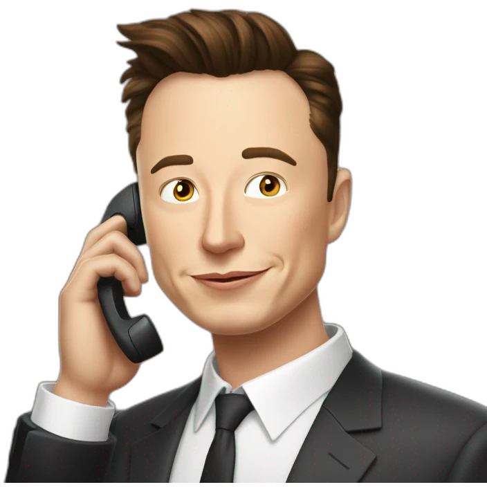 Elon Musk au téléphone emoji