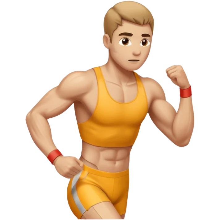 runner finishing a race going through finish tape emoji