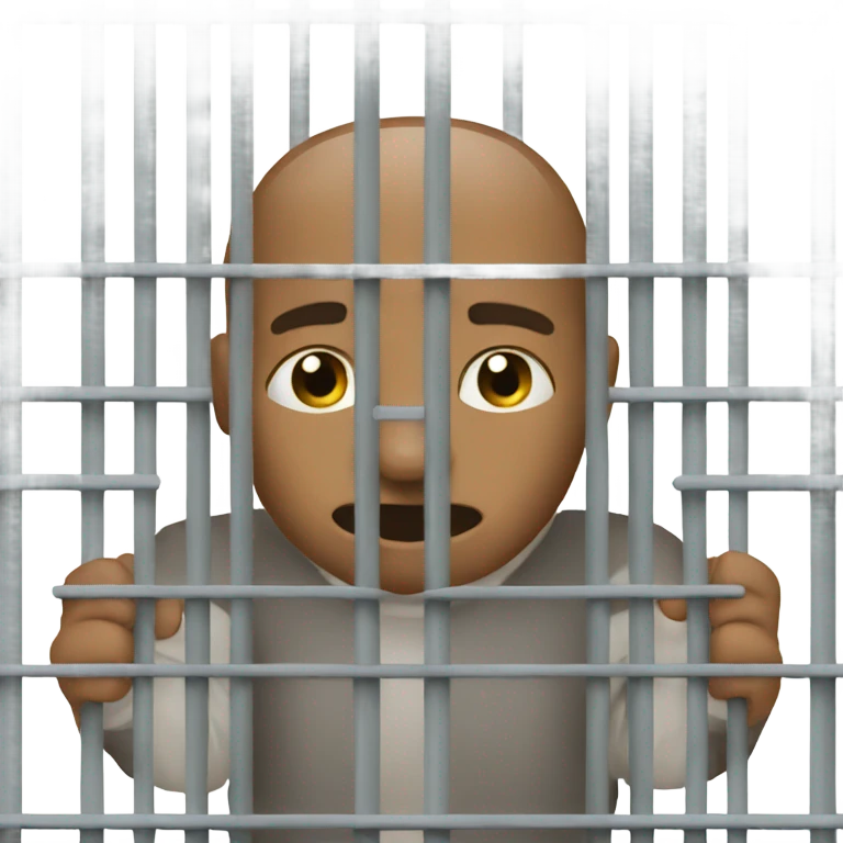 Person behind bars emoji