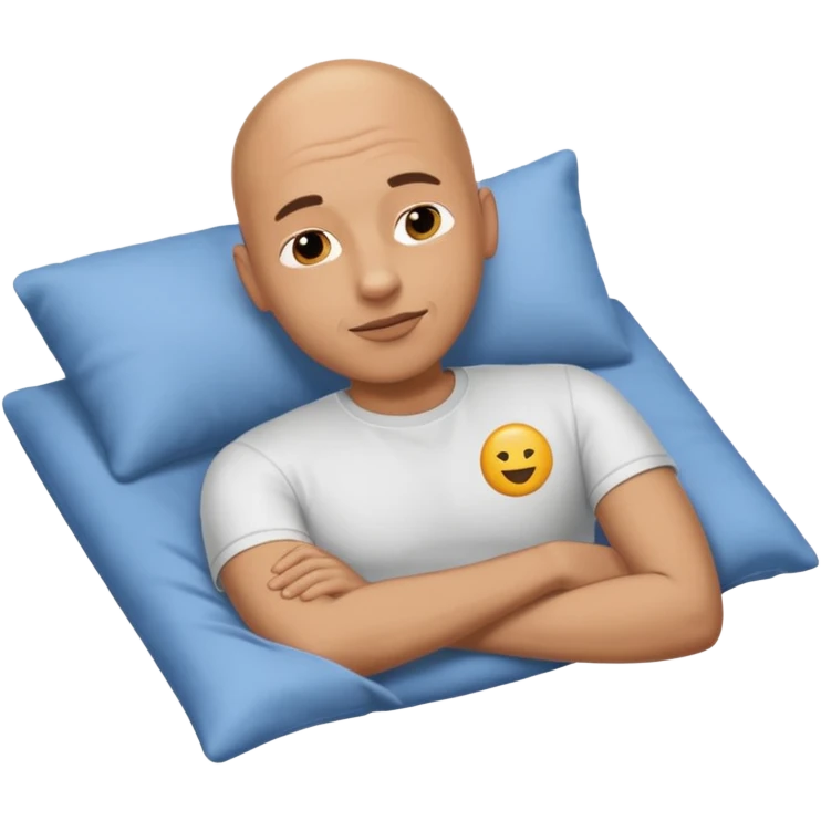nap time laying down bald man with z emoji add shirt emoji