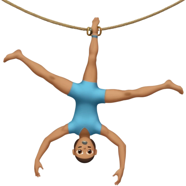 Acrobat – Slim performer mid-flip or balancing on rope emoji