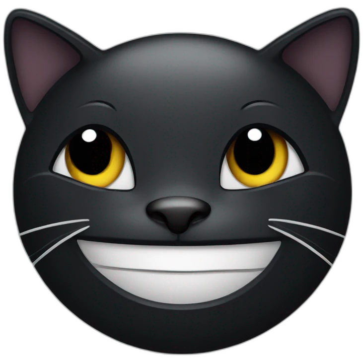 Black cat smiling emoji
