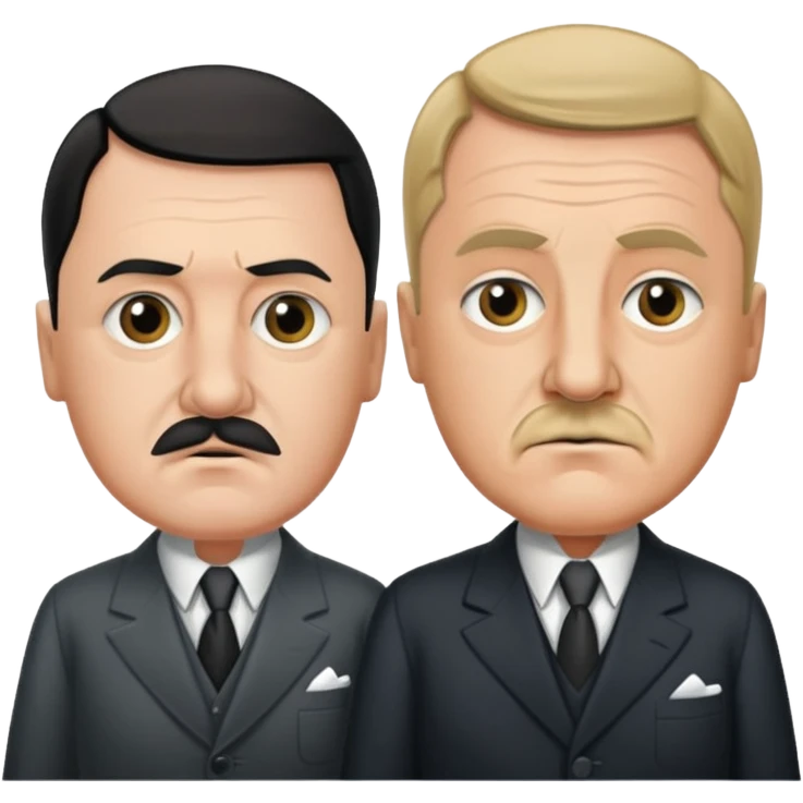Adolf Hitler and mussolini of italy emoji