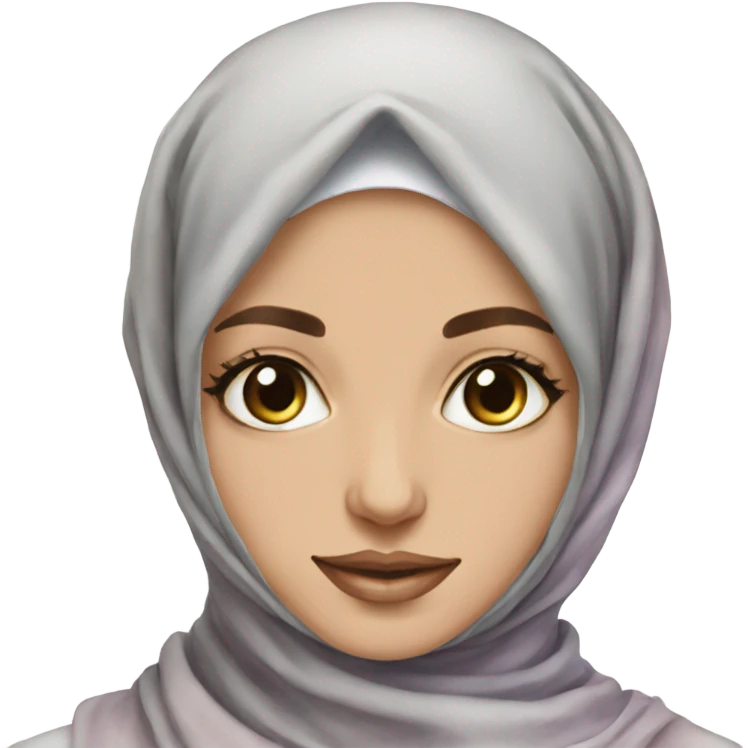 Transparent watercolor hijab emoji