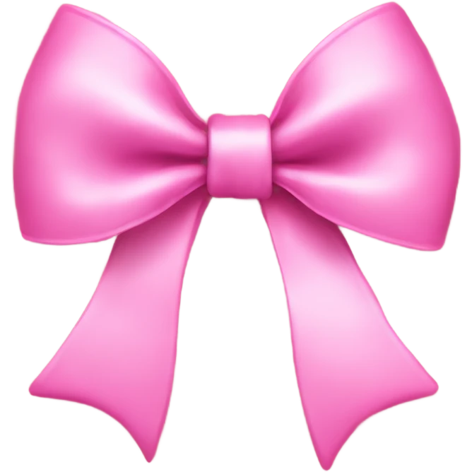 Tilted pink bow emoji