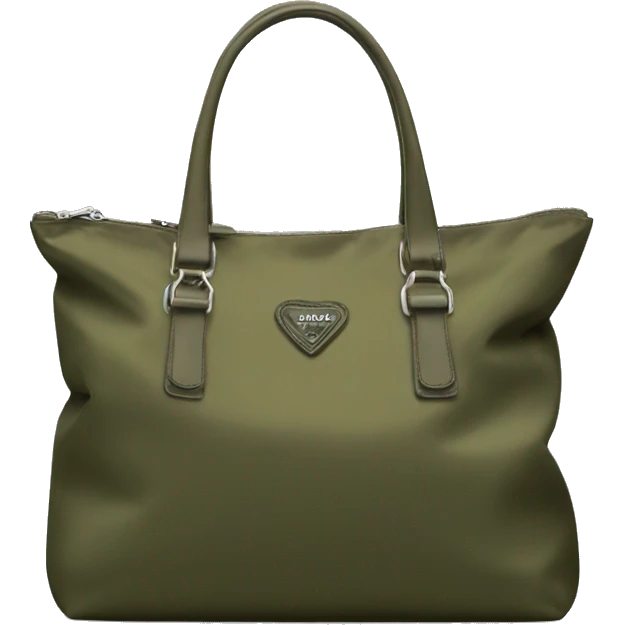 olive prada nylon bag emoji