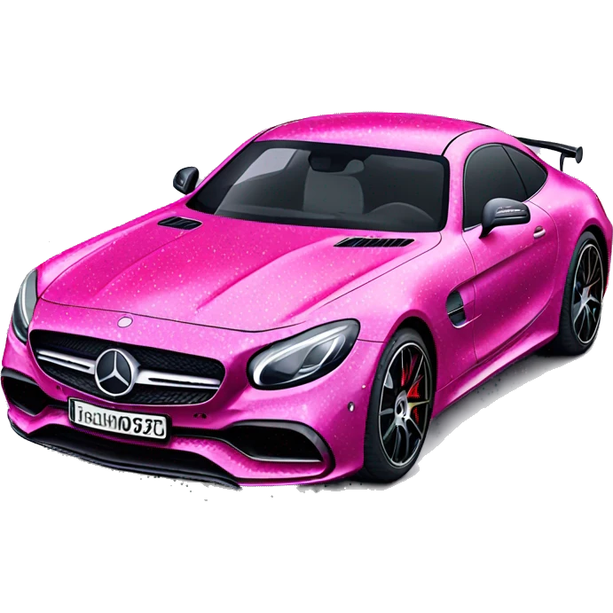 Mercedes amg with pink glitter paint job emoji