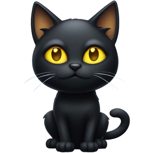 Evil black cat emoji
