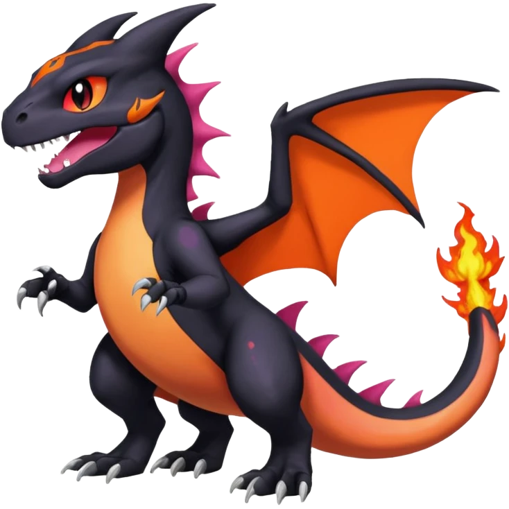 Salandit-Noibat-Litten-Duskull-Charizard-Hybrid (Full body) emoji