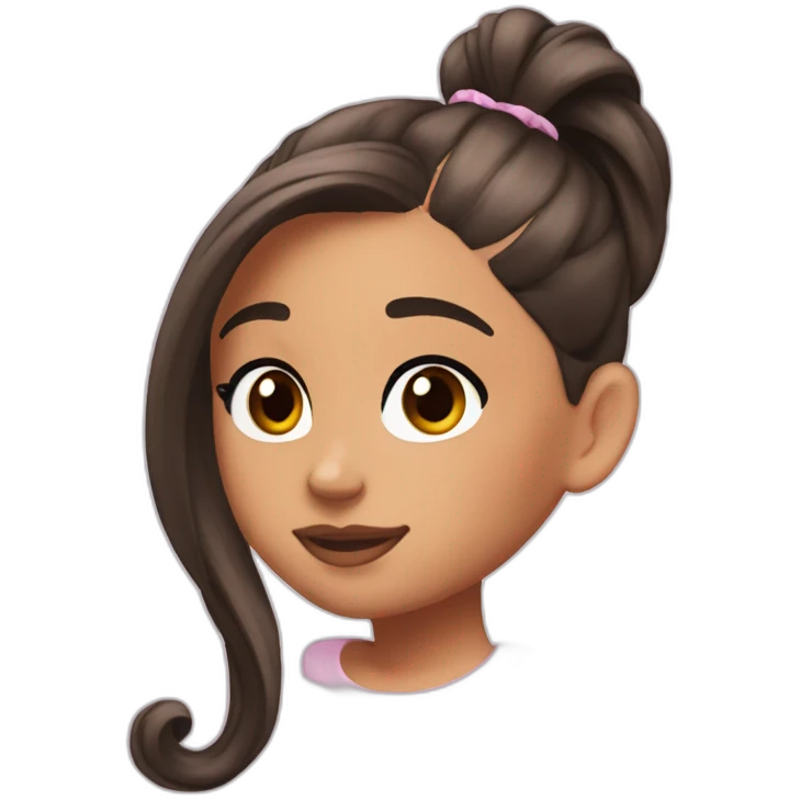 Ariana Grande with high ponytail emoji