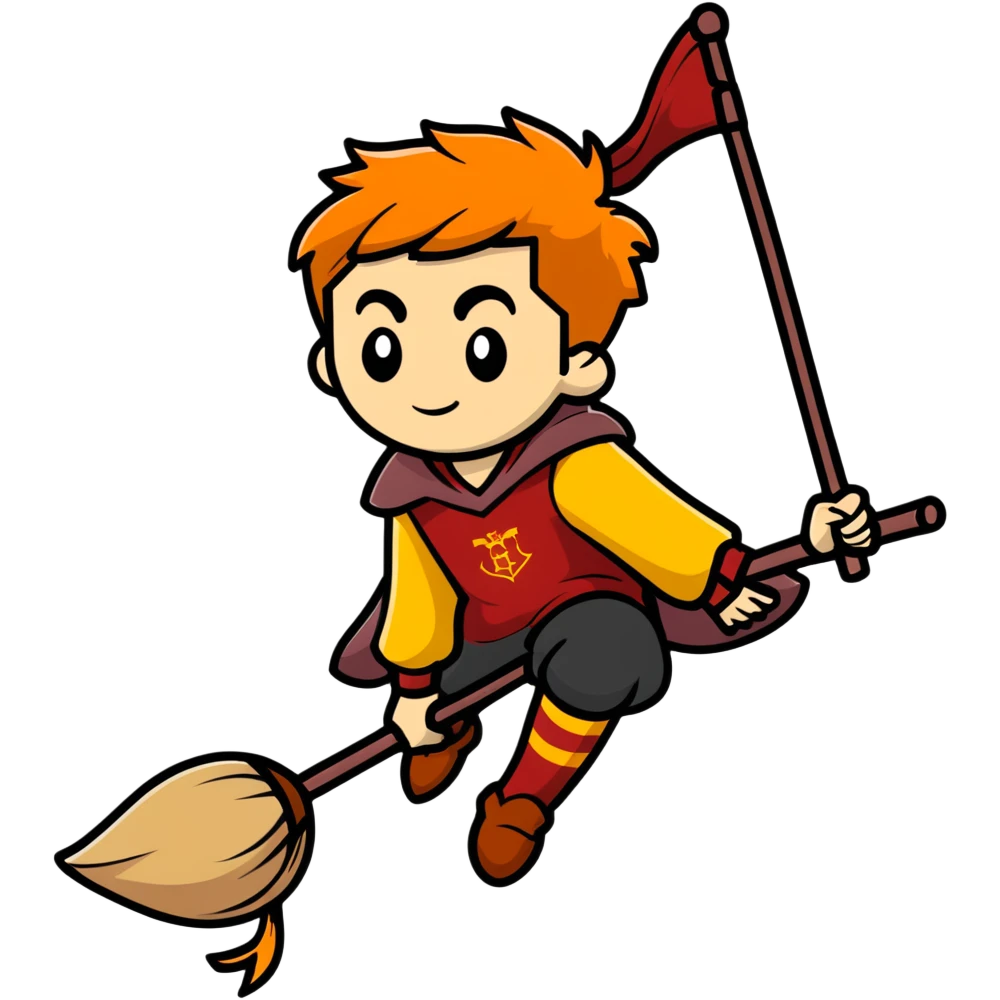 Quidditch player on broomstick emoji