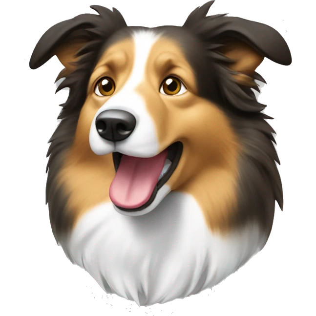 Collie eating crisps emoji