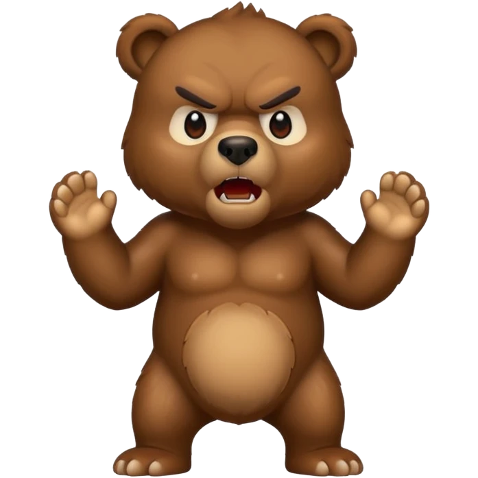 angry bear full emoji