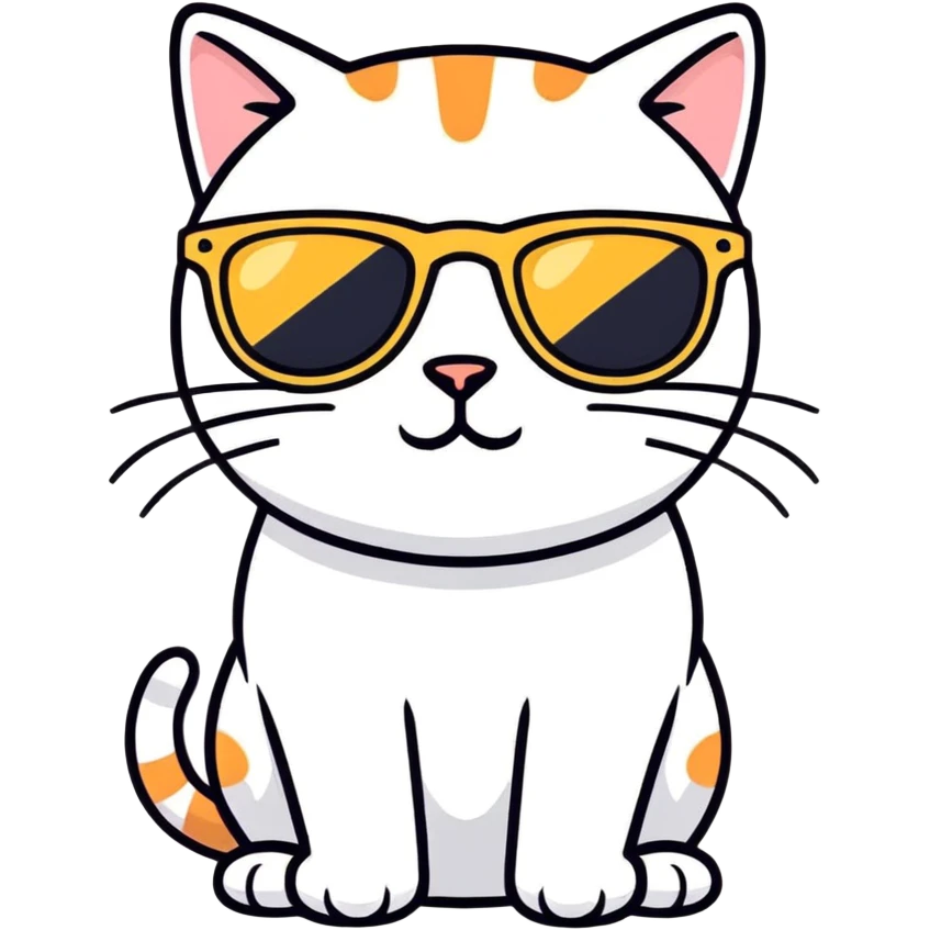 Cat with sunglasses emoji