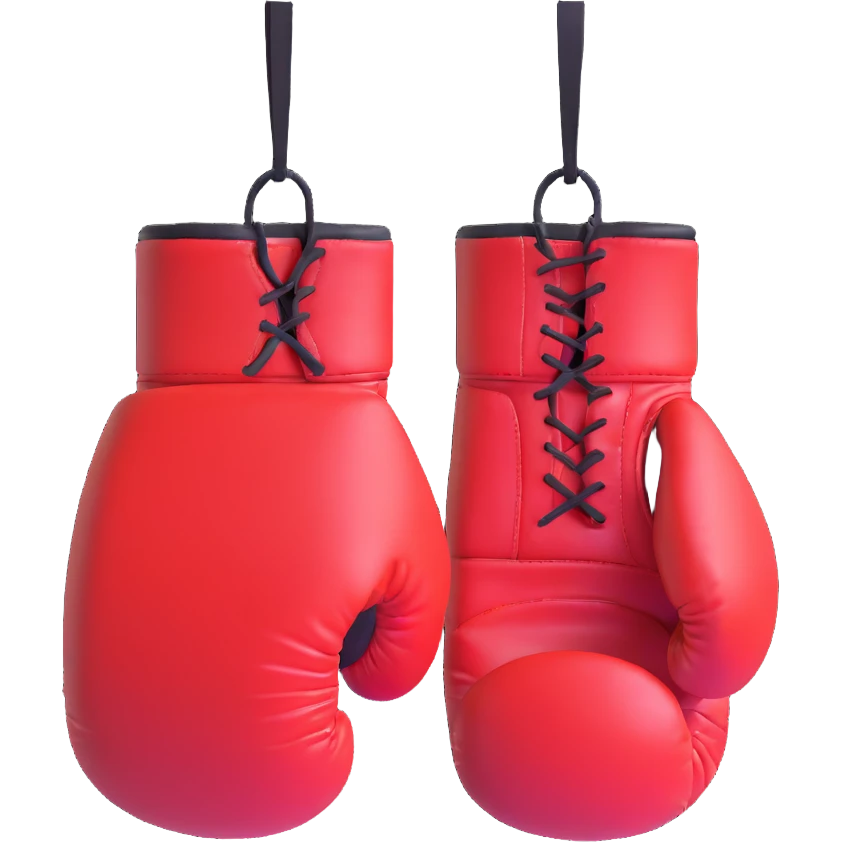 A pair of boxing gloves padded and rounded emoji