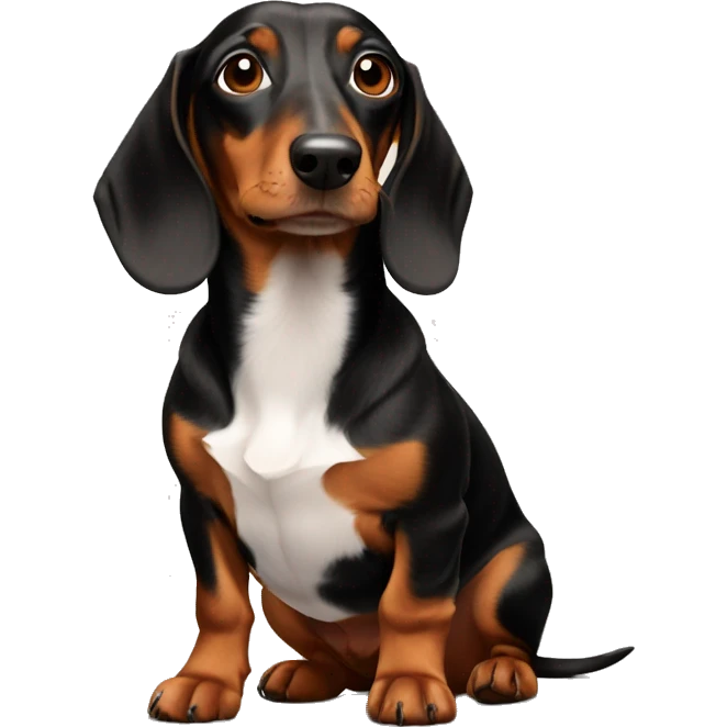 with a dachshund emoji