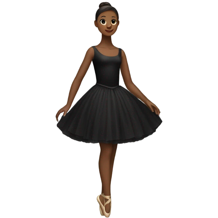 black Ballerina dress no person emoji