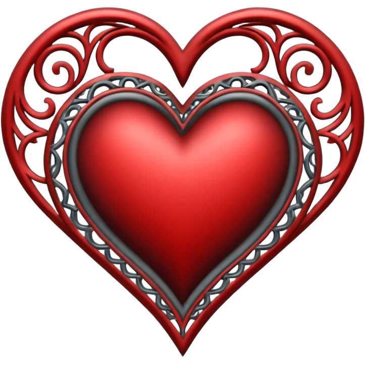 heart with gothic filigree emoji