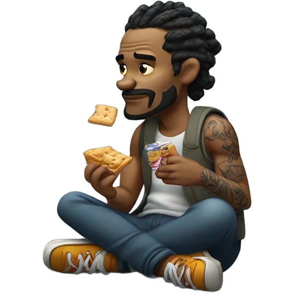 Thug eating a cracker  emoji