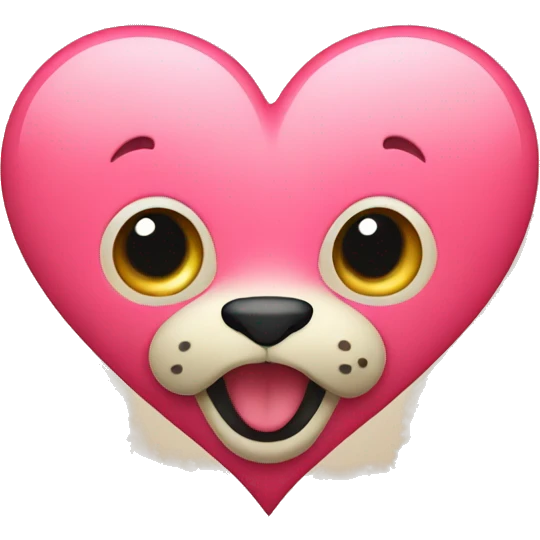 A  heart with Jaguar Color emoji