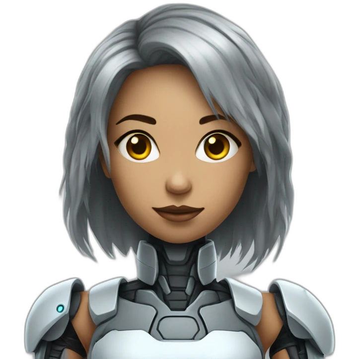 Cyborg girl emoji