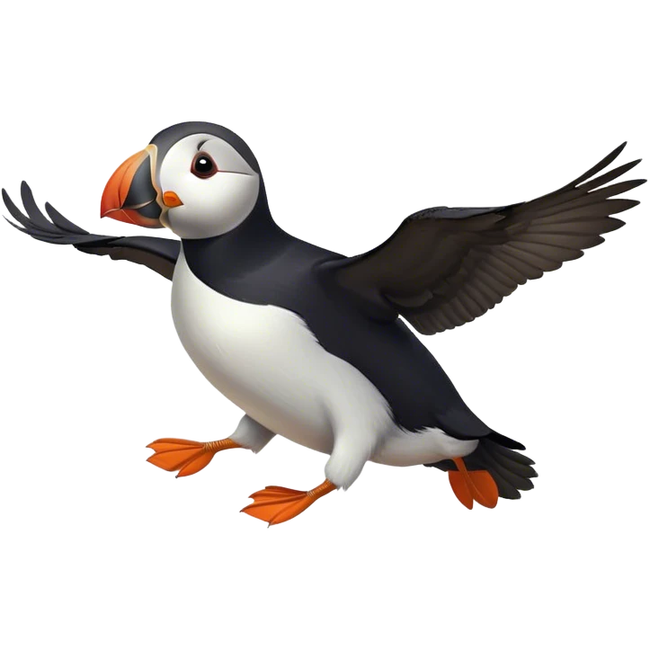 Puffin flying  emoji