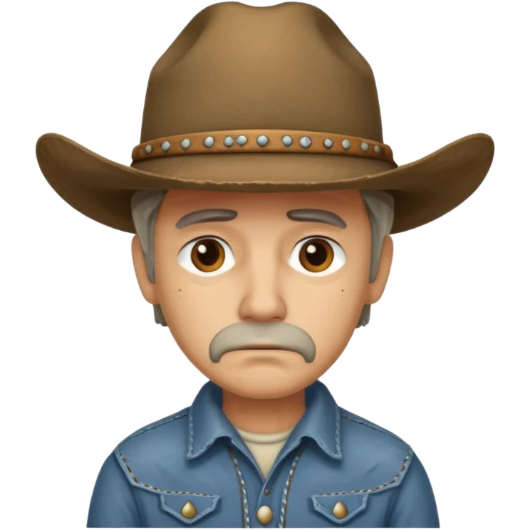 Sad cowboy emoji
