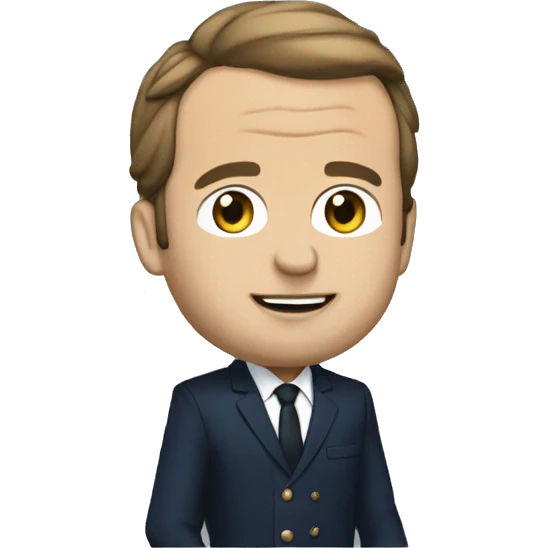Macron qui parle au rappeur Ninho emoji