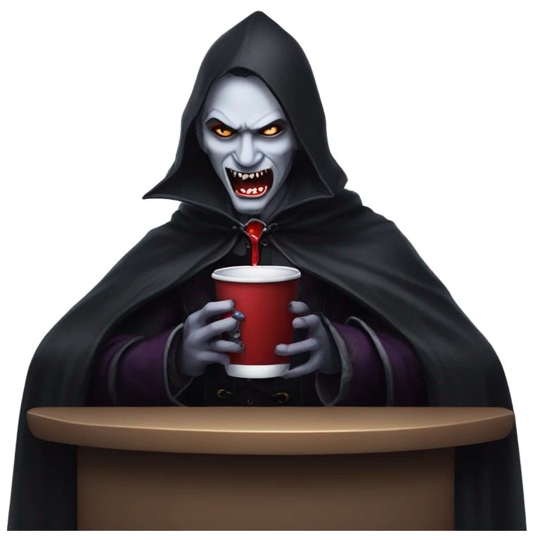 Vampire sipping lean emoji