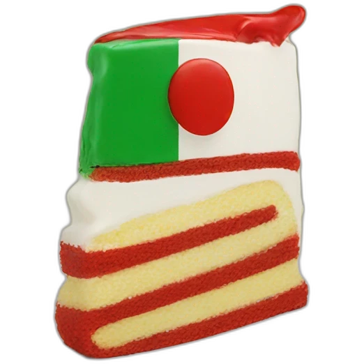 Italian flag cake emoji