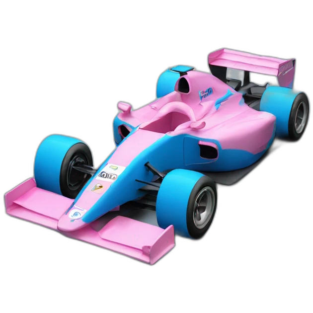 Alpine f1 car pink and blue  emoji