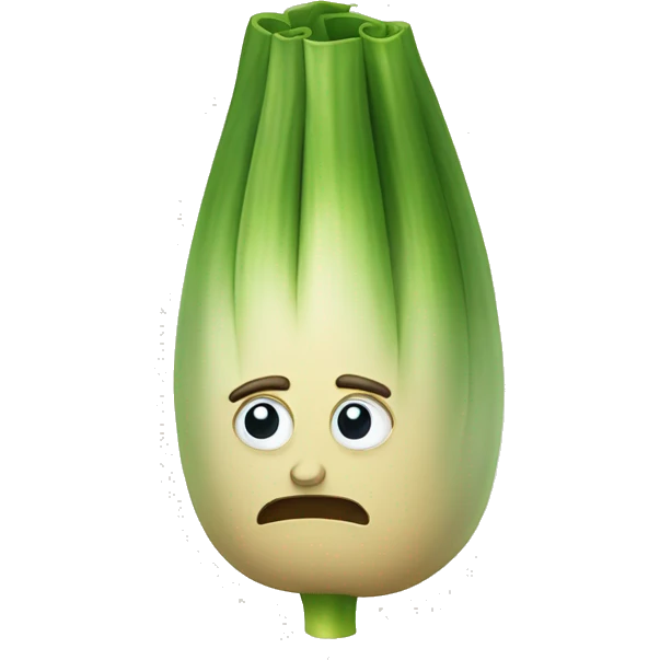 Sad leek emoji