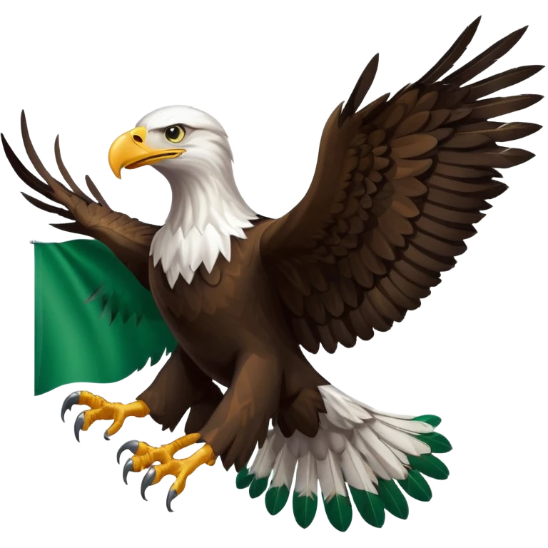 Eagle with Nigerian flag  emoji