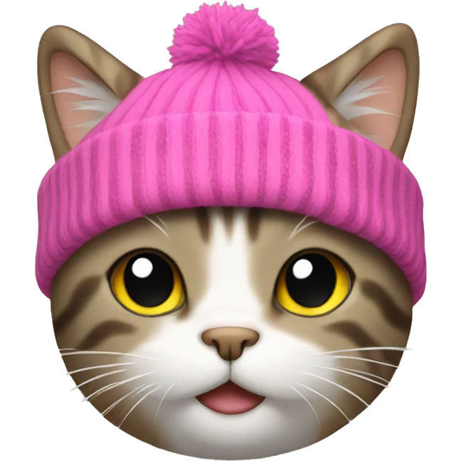 Cat with a beanie emoji