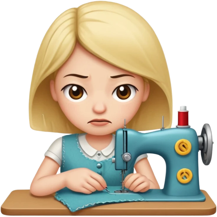 unhappy sewing master emoji