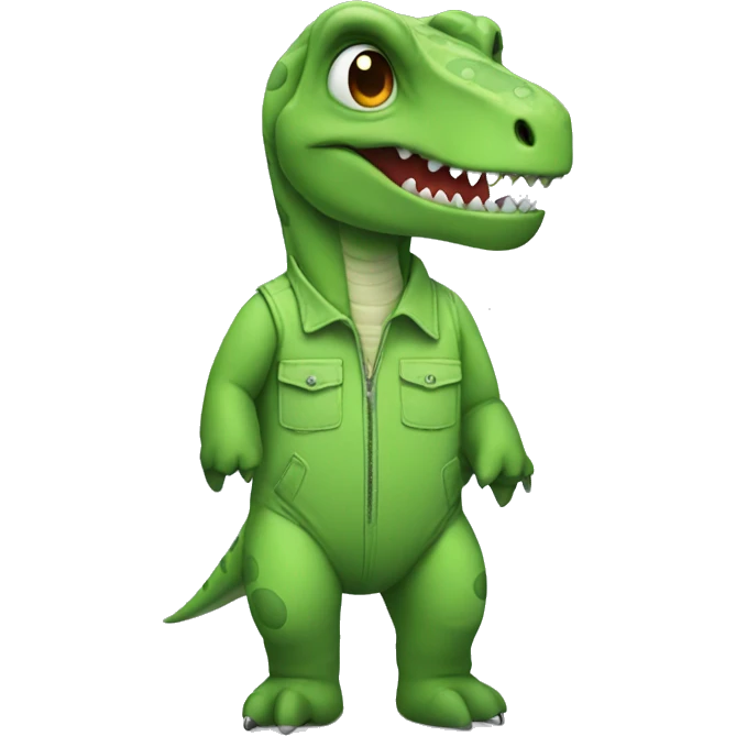 dinosaur in a jumpsuit emoji