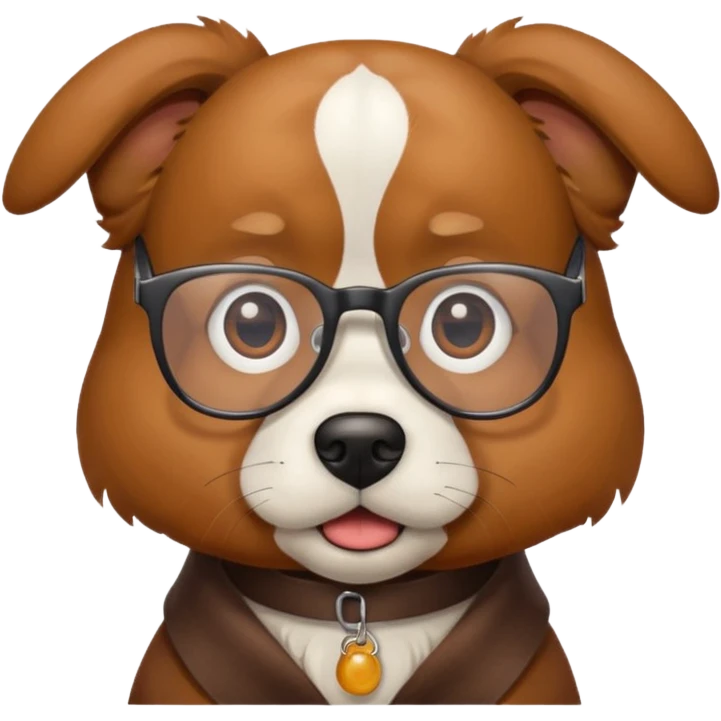 Dog confused holding his glasses emoji