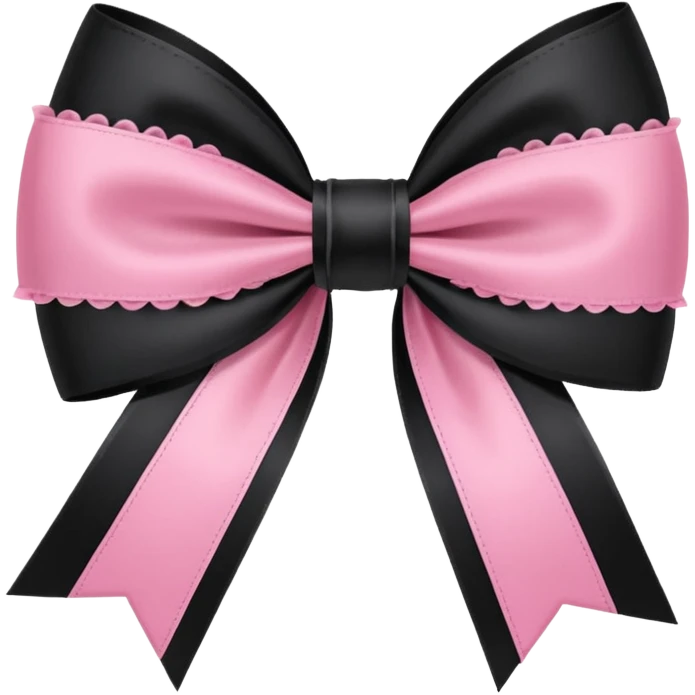 BLACKPINK-inspired gothic bow , no hearts, black and pink, cute,  emoji