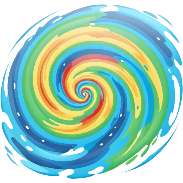 hurricane on weather map emoji