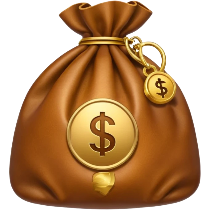 a moneybag with a handshake sign to symbolize a donation emoji