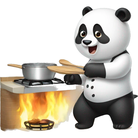 Panda cooking emoji