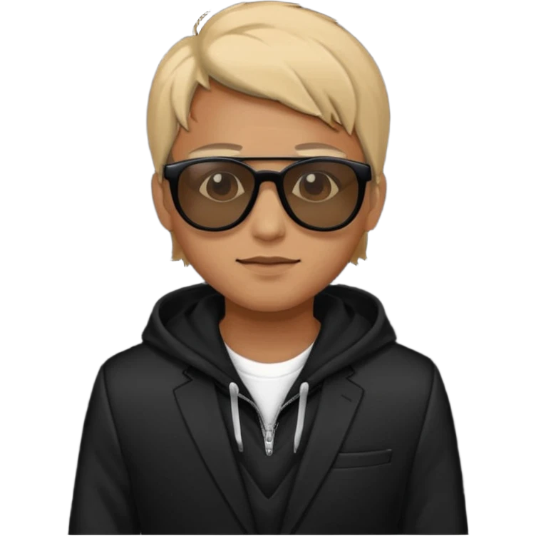 hoodie, sunglasses, suit emoji